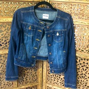 🔥 XS Elle cropped short denim jean jacket